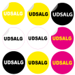 UDSALG rund klistermærke