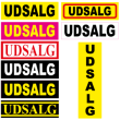 UDSALG firkant klistermærke