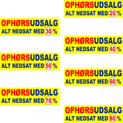 Ophør Alt nedsat med Procent Ophør Alt nedsat med Procent