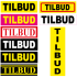 TILBUD firkant klistermærke