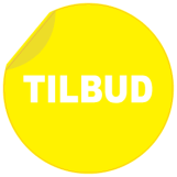 TILBUD rund flap gul hvid - 88420