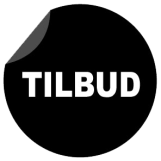 TILBUD rund flap sort hvid - 88422