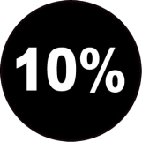10 procent rund sort hvid - 88000
