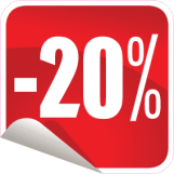 20 procent firkant rød - 88041