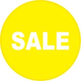SALE rund gul hvid - 88225