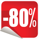 80 procent firkant rød - 88048
