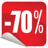 70 procent firkant rød - 88047