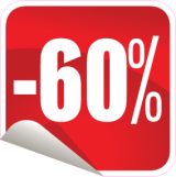 60 procent firkant rød - 88046