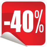 40 procent firkant rød - 88044