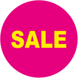 SALE rund magenta gul - 88228