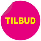 TILBUD rund flap magenta gul - 88423