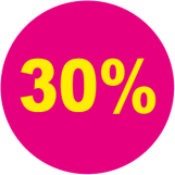 30 procent rund magenta gul - 88033