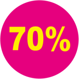 70 procent rund magenta gul - 88037