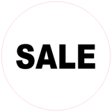 SALE rund hvid sort - 88229