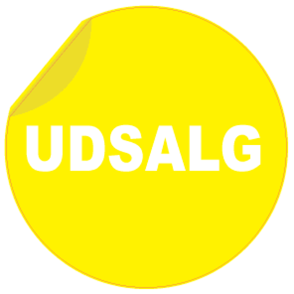 UDSALG rund klistermærke